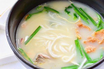 Close-Up Shot of Traditional Yunnan Crossing the Bridge Noodles