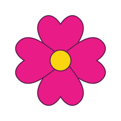 cute flower nature isolated icon