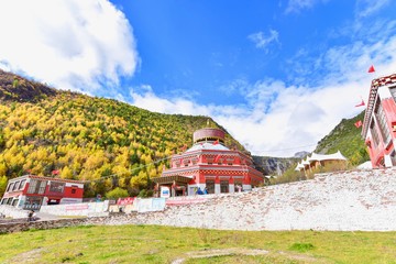 View of Cable Station to Shika Snow Mountain During Autumn