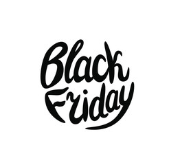 Black Friday vector lettering sign.