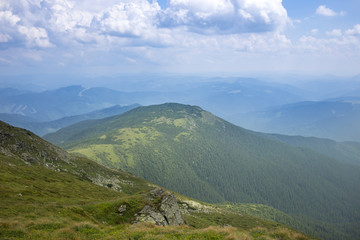 Mountain Range Landscape. Carpathian Mountains, Ukraine