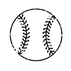 Baseball ball clipart. Sports design stock file. Sport ball outline drawing. Isolated on transparent background.