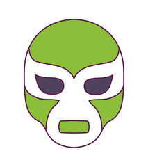mexican fighter mask isolated icon