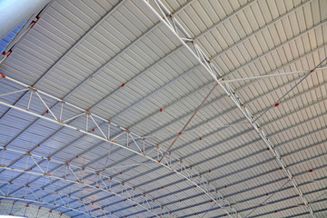 Steel frame roof