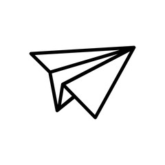 Origami paper plane  icon vector design template