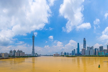 Obraz premium Guangzhou, China city skyline