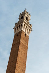 Obraz premium Siena Torre del Mangia in piazza del Campo