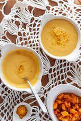..Pumpkin soup cream. Delicius Pumpkin Cream. Raosted Pumpkin. Top view