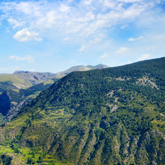 Naklejka premium Amazing mountain landscape - natural outdoor travel background