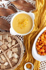 ..Pumpkin soup cream. Delicius Pumpkin Cream. Raosted Pumpkin. Top view