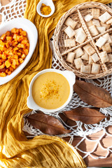 ..Pumpkin soup cream. Delicius Pumpkin Cream. Raosted Pumpkin. Top view