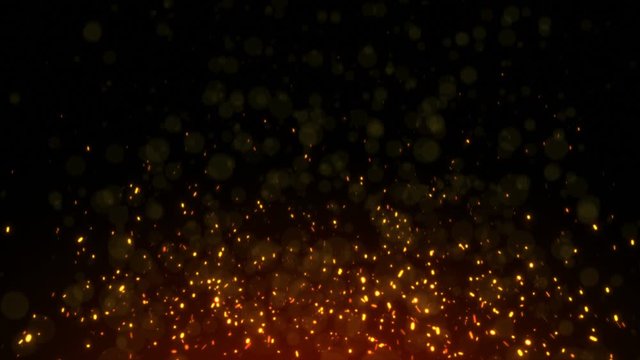 fire sparks flying particles background