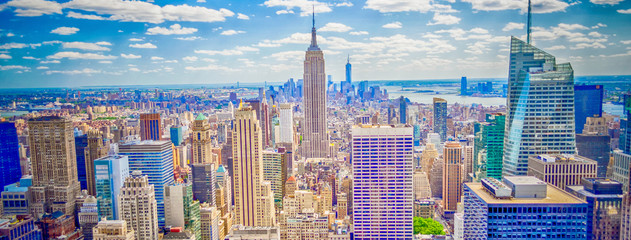Fototapeta premium Aerial view of the New York City skyline, USA