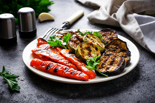 Grilled vegetables. Summer vegan food