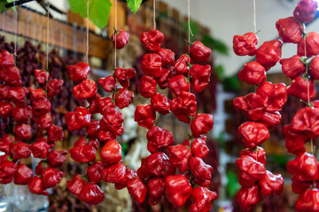  Drying peppers on natural place 