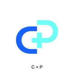 Letter C + P for icon or logo ready to use
