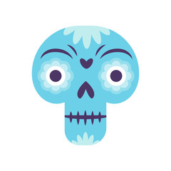 Day of the dead skull. Dia de muertos mexican tradition calaca.