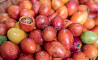  tropical fruit at an island market