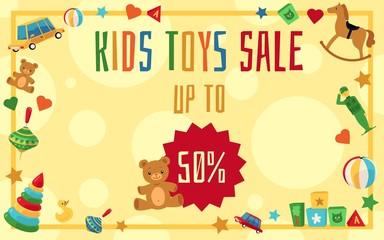 Concept of toy sales in a store for children.
