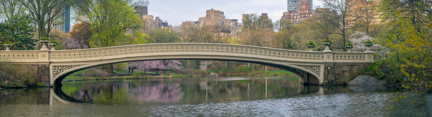 Fototapeta na wymiar Bow bridge in spring