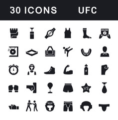 Set of Simple Icons of UFC
