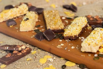 Granola Bars and mixed nuts