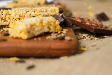 Granola Bars and mixed nuts