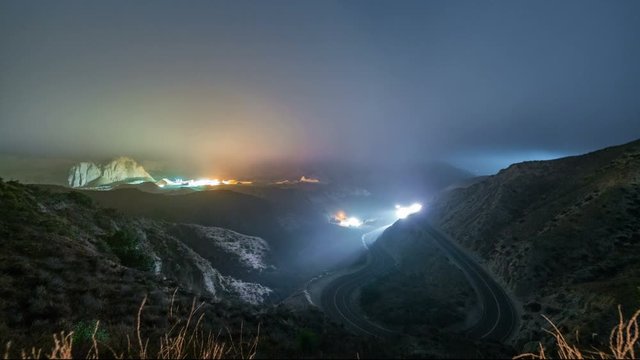 Timelapse of Winding Corners at Grimes Canyon Road in Simi Valley, California