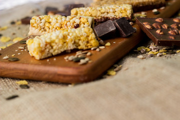 Granola Bars and mixed nuts