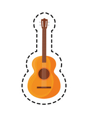 Fototapeta premium patch of guitar instrument music mexican isolated icon