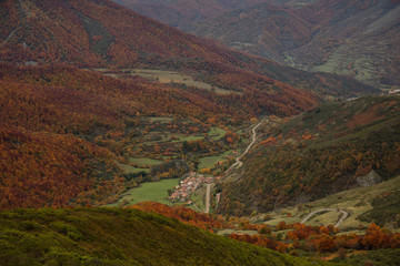 Santa Marina de Valdeon Village in Picos de Europa National Park