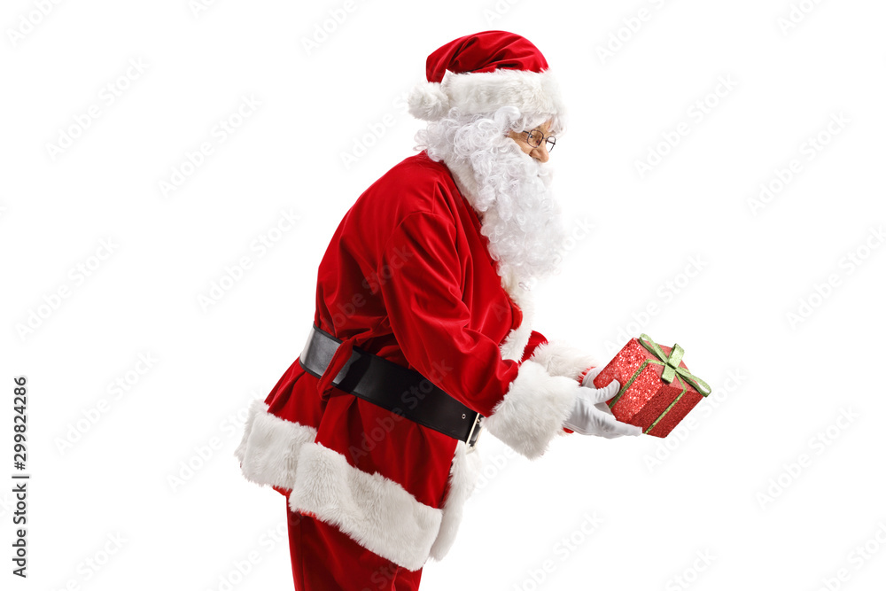 Canvas Prints Santa giving a gift