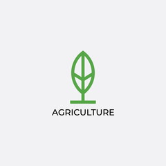 Agriculture Logo Template Design Vector, Emblem, Design Concept, Creative Symbol, Icon.