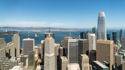 Fototapeta na wymiar San Francisco cityscape with Salesforce Tower, California, USA
