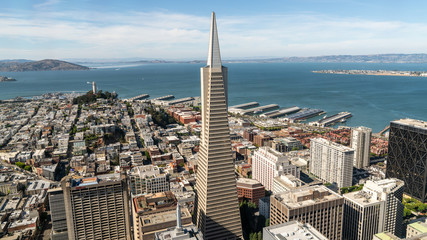 San Francisco cityscape with Transamerica Pyramid, California, USA