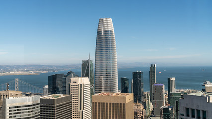Fototapeta premium San Francisco cityscape with Salesforce Tower, California, USA