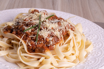pasta with bolognese sauce