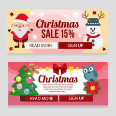 Fototapeta premium colorful christmas with holiday santa claus and snowman