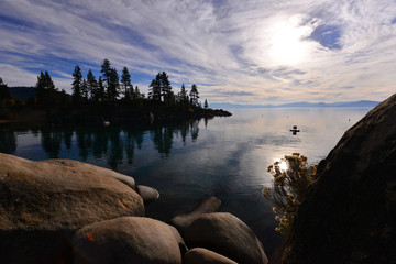 sunset over lake tahoe
