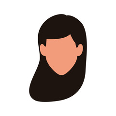 avatar woman face icon, flat design