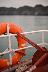 life buoy on boat