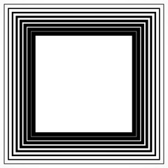 Black and white squares, striped background. Geometric halftone vector