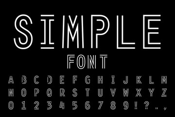 Stylish minimalist English alphabet font for your projects