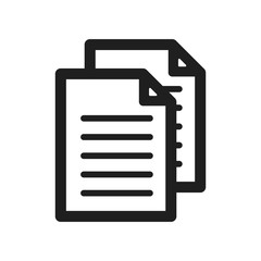 Documents icon flat vector black shape design illustration