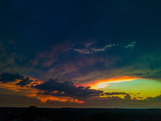 sunset in the sky