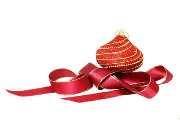 Bauble and ribbon decoration