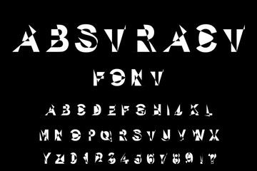 Experimental abstract font for the English alphabet