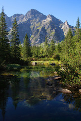 Maly Zabi Staw (Little Frog Lake) near Morskie Oko in the Tatra Mountains, Poland