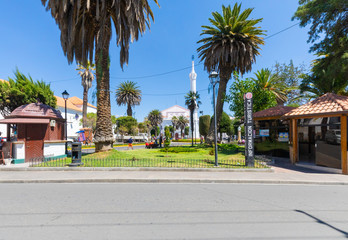 Fototapeta na wymiar Sucre Bolivia liberty square panoramic view