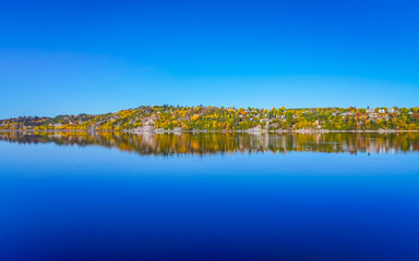 Autumn Landscape View in Chicoutimi, Saguenay, Quebec, Canada